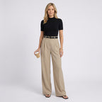 Women High Waist Wide Leg Trousers Smart Casual Workwear