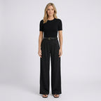 Women High Waist Wide Leg Trousers Smart Casual Workwear