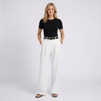Women High Waist Wide Leg Trousers Smart Casual Workwear