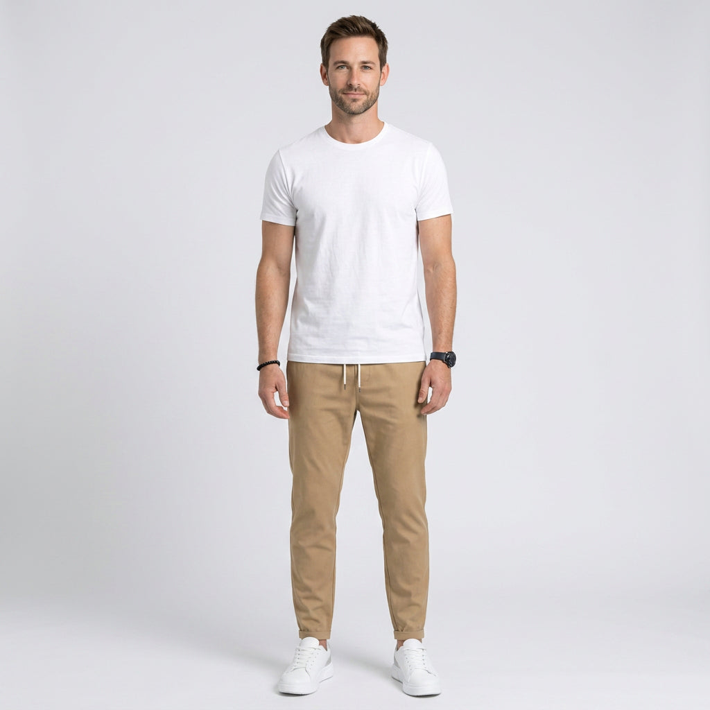 Men’s Drawstring Tapered Trousers