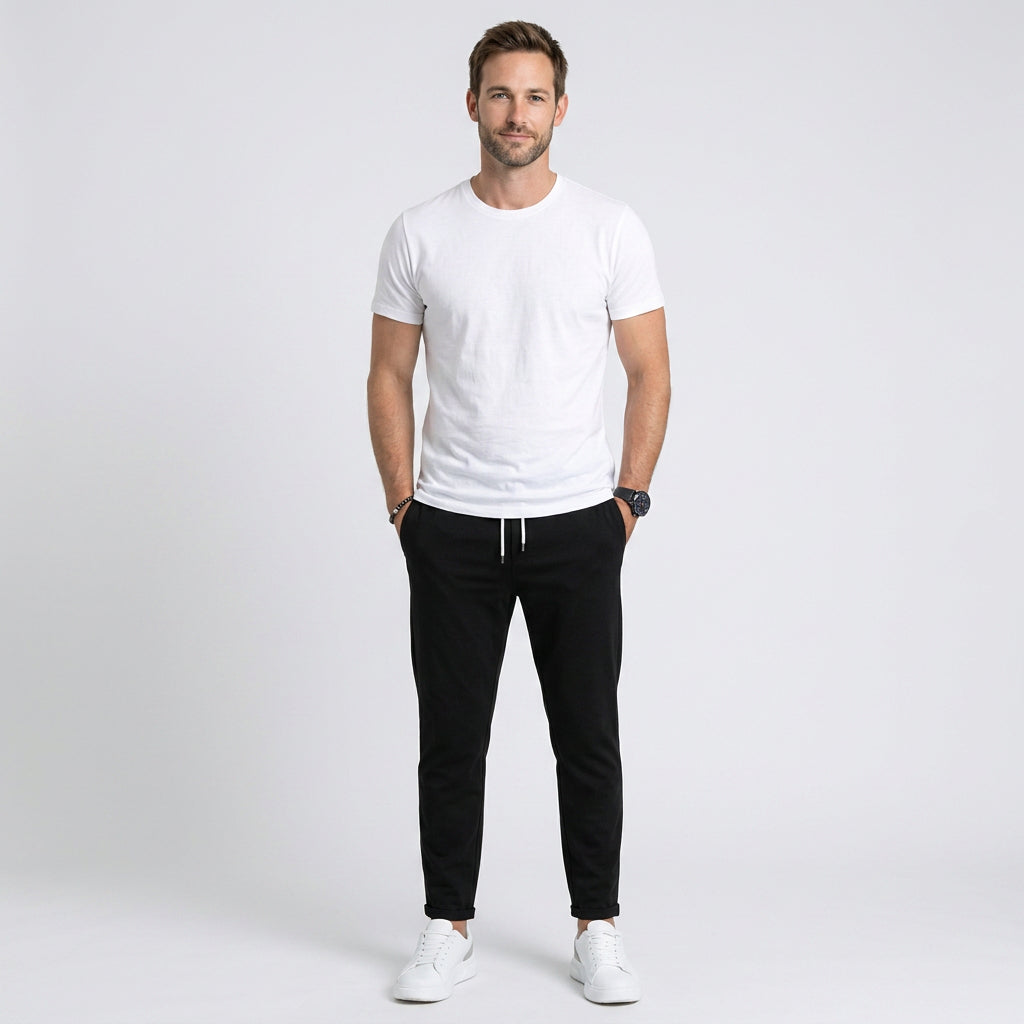 Men’s Drawstring Tapered Trousers