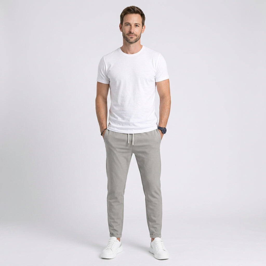 Men’s Drawstring Tapered Trousers