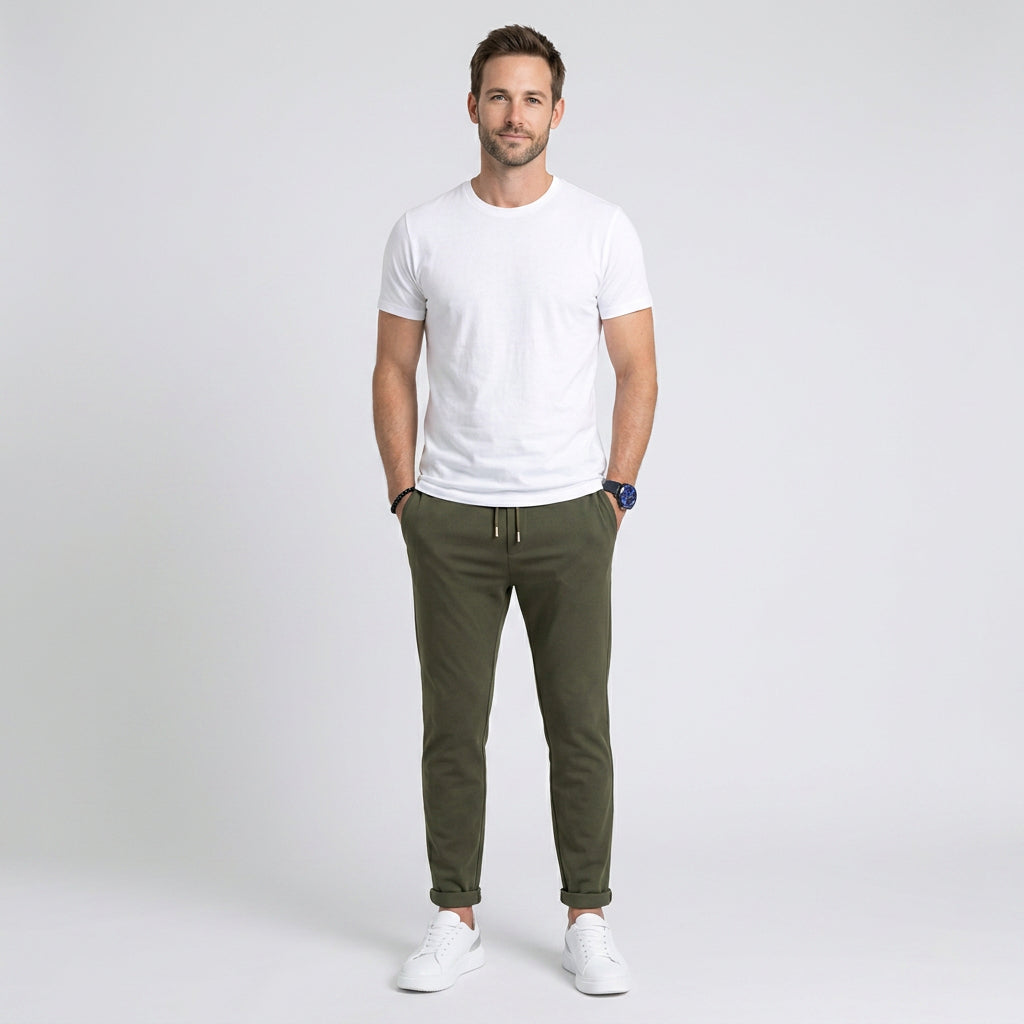 Men’s Drawstring Tapered Trousers