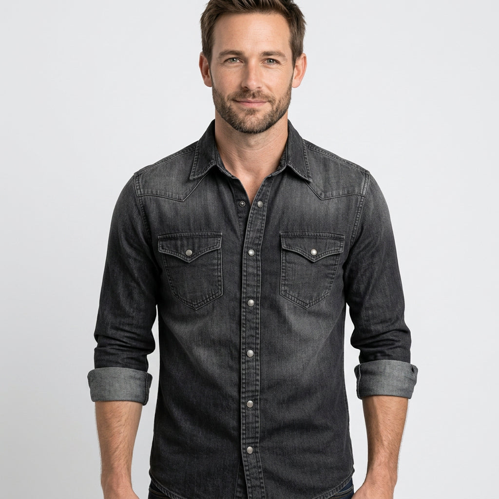 Men’s Denim Button Up Shirt