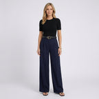 Women High Waist Wide Leg Trousers Smart Casual Workwear