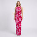Women Maxi Dress Sleeveless Floral Bodycon Evening Occasion