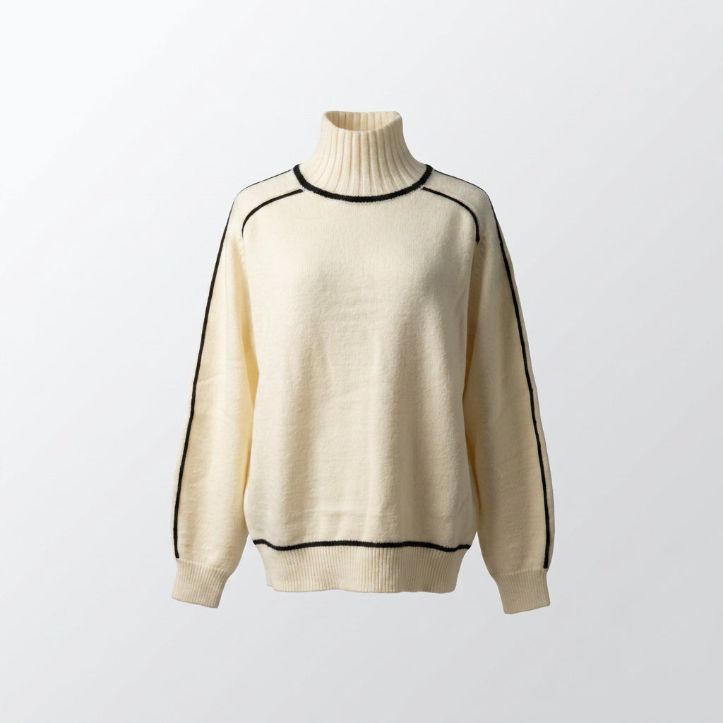 Women’s Ribbed Turtleneck Knit Sweater