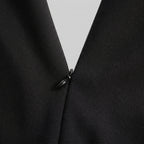 Women Midi Dress Belted Tailored Office Workwear