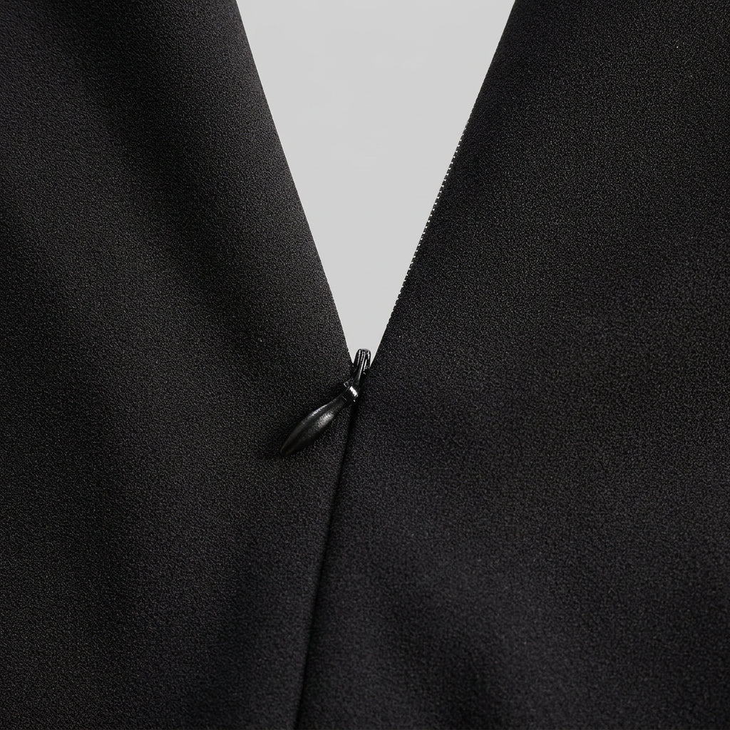 Women Midi Dress Belted Tailored Office Workwear