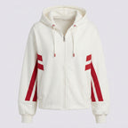 Women Two Piece Tracksuit Set - Zip Hoodie Straight Leg Pants Casual Everyday