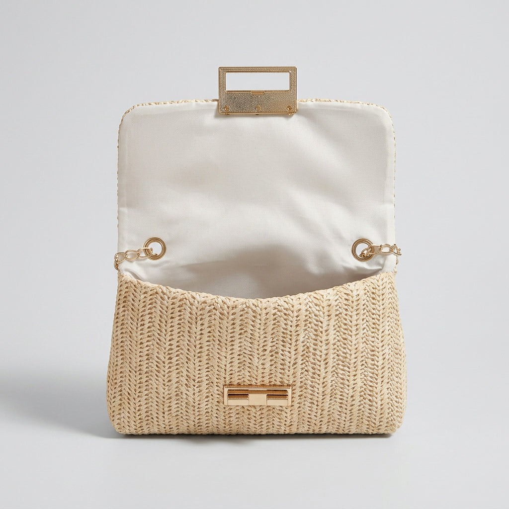 Women’s Woven Chain Shoulder Bag