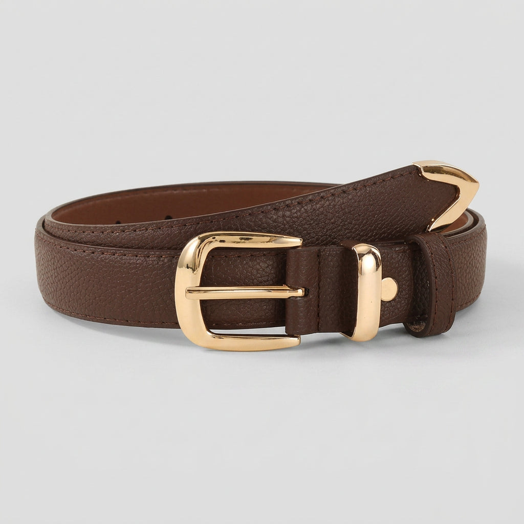 Women’s Belt with Gold Buckle