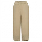 Women’s Relaxed Cropped Trousers Draped Tapered Fit