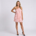 Women’s One Shoulder Ruffle Mini Dress