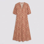 Women Floral Maxi Dress Short Sleeve Casual Holiday Everyday