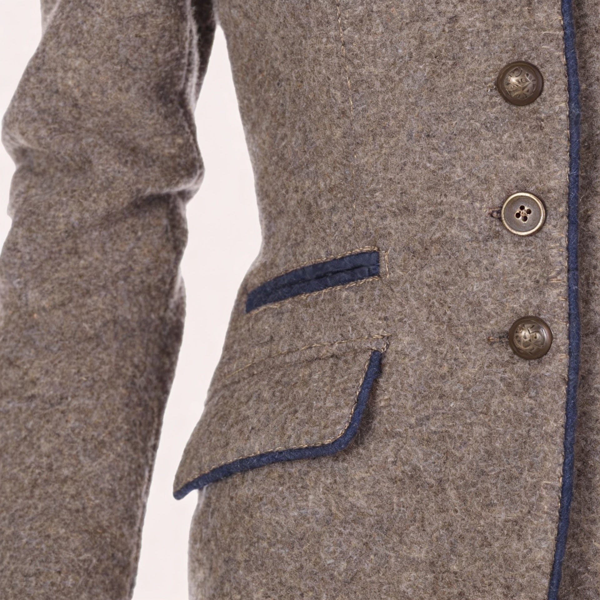 Women’s Tailored Stand Collar Jacket – Button Front Blazer Coat