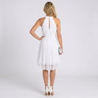 Women’s Halter Neck Chiffon Mini Dress