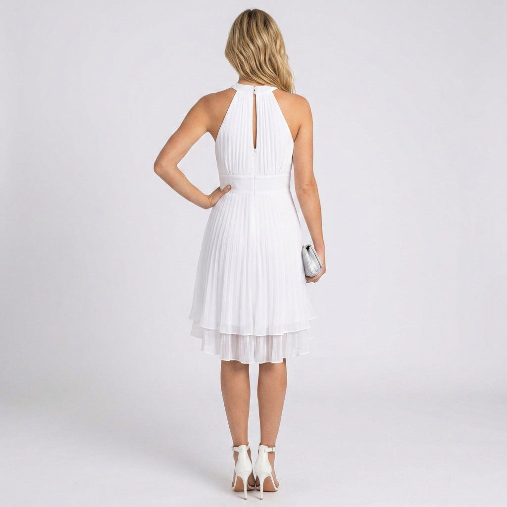 Women’s Halter Neck Chiffon Mini Dress