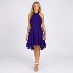 Women’s Halter Neck Chiffon Mini Dress