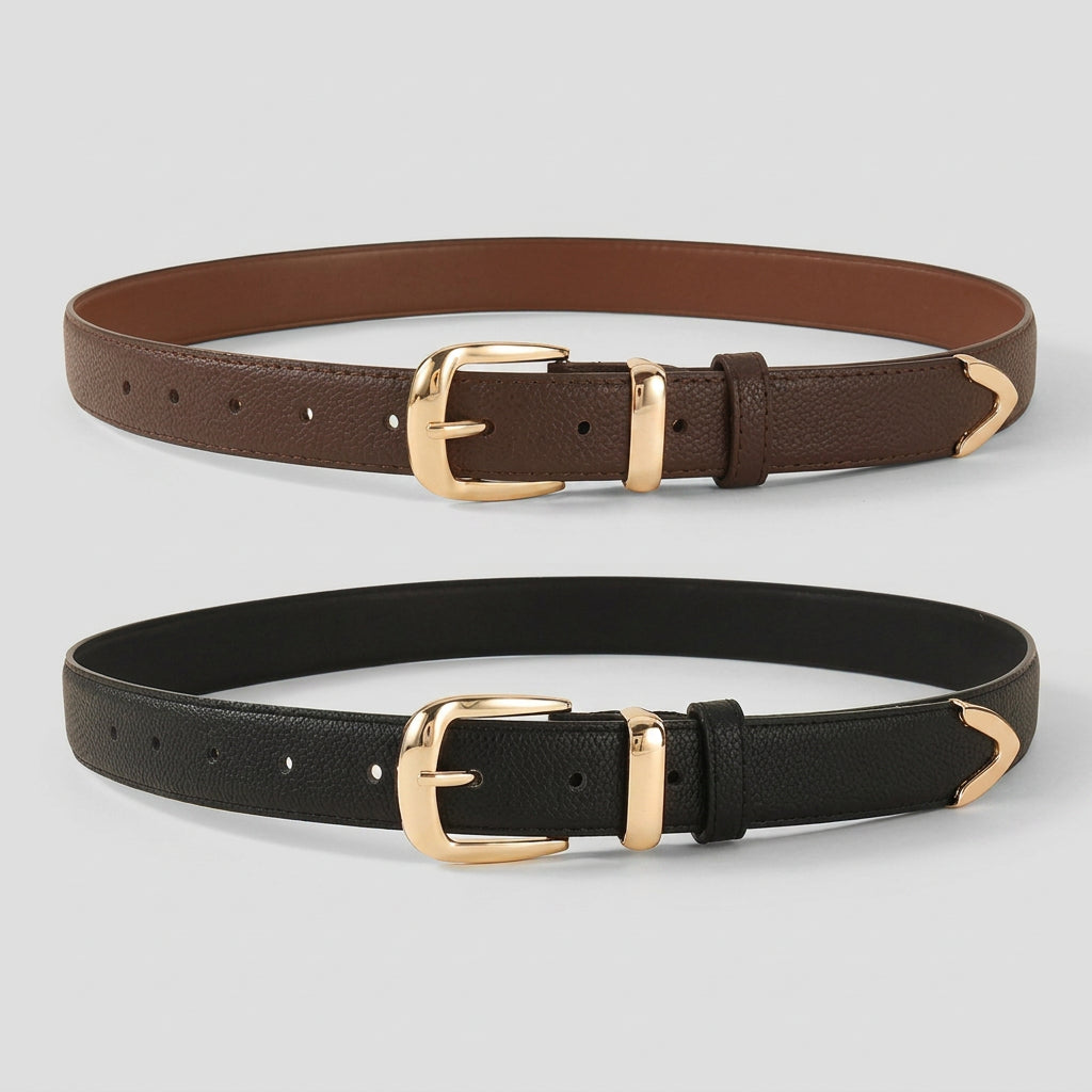 Women’s Belt with Gold Buckle