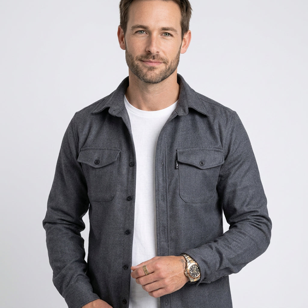 Men’s Button Up Overshirt Jacket