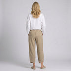 Women’s Relaxed Cropped Trousers Draped Tapered Fit