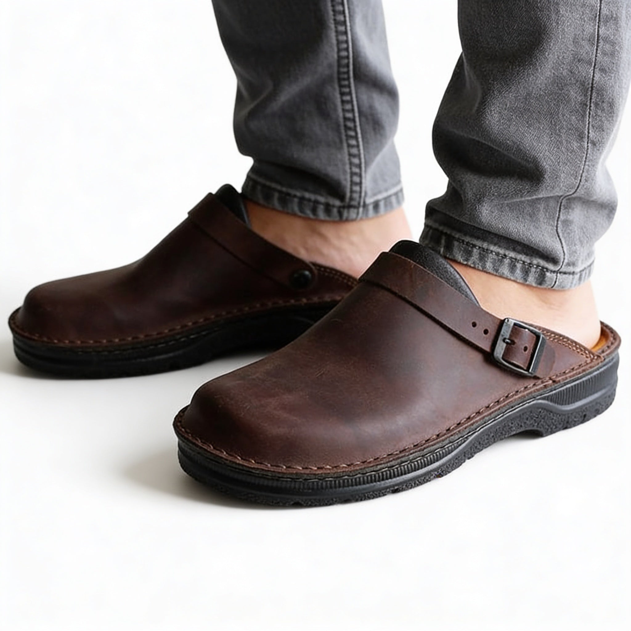 Men’s Buckle Strap Clogs
