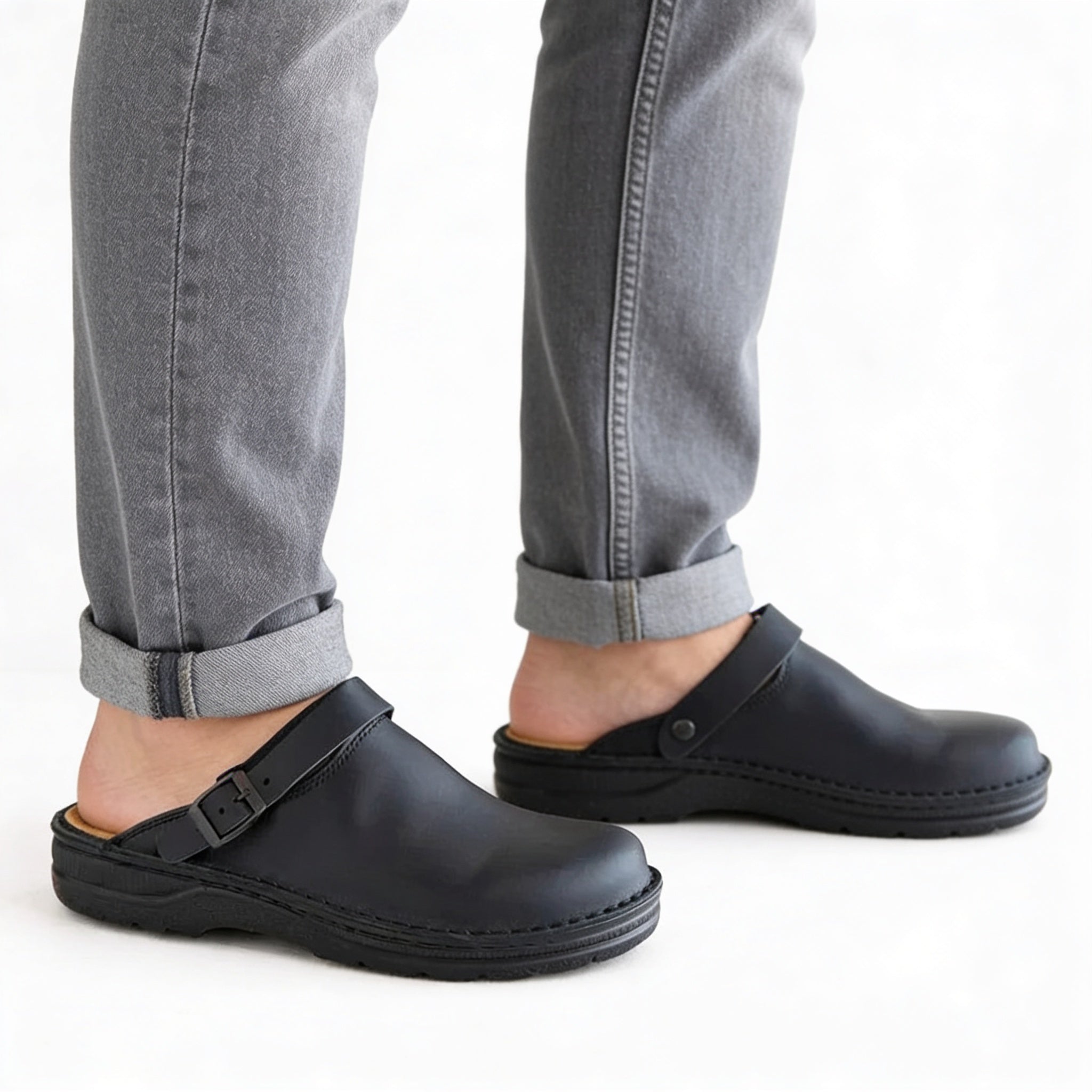 Men’s Buckle Strap Clogs