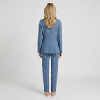 Women Two Piece Tailored Suit Set Blazer and Straight Leg Trousers