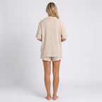 Women’s Ribbed Shirt and Shorts Set