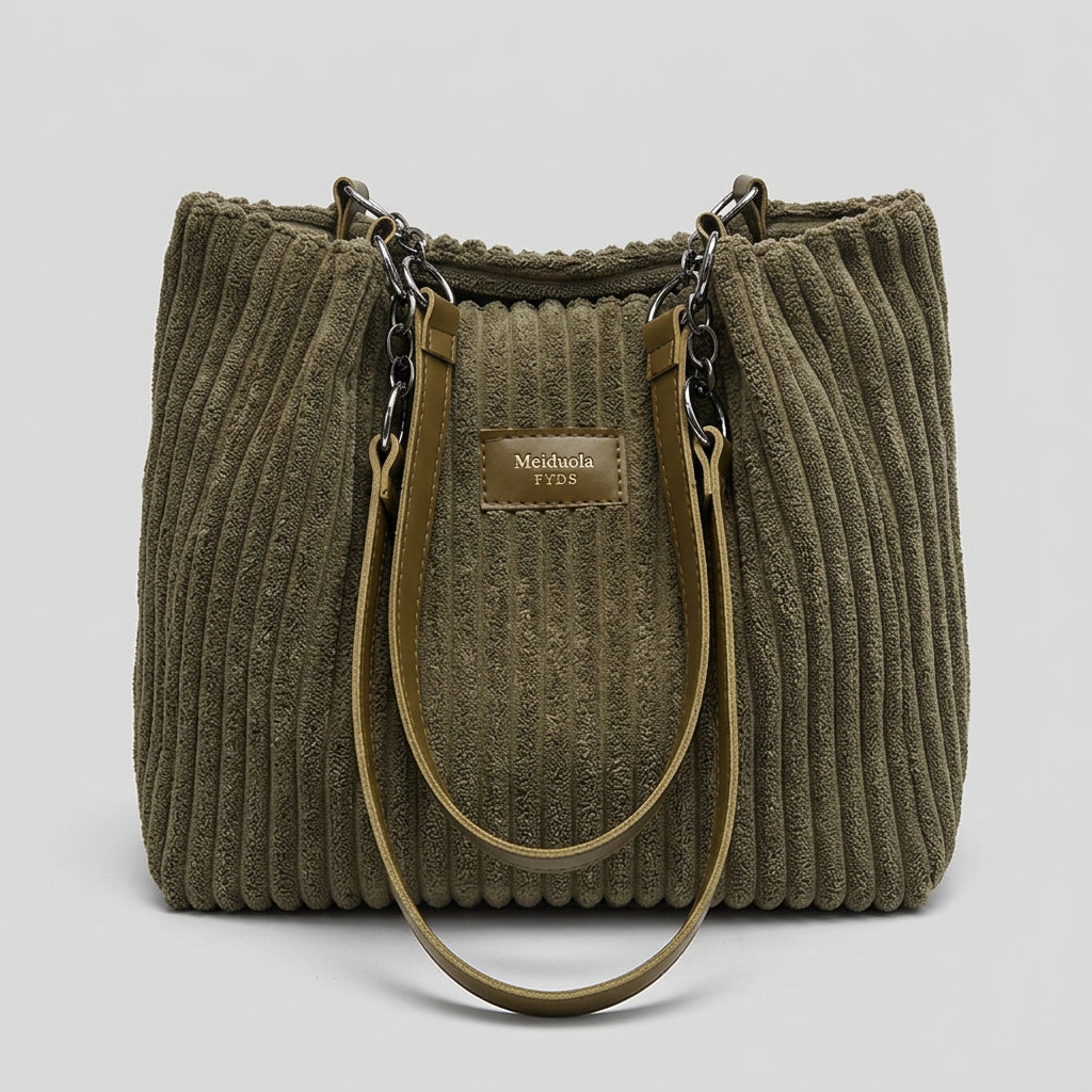 Women’s Corduroy Tote Shoulder Bag