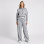 Women Two Piece Hoodie Set Wide Leg Pants Casual Everyday