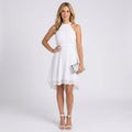 Women’s Halter Neck Chiffon Mini Dress