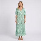 Women Floral Maxi Dress Short Sleeve Casual Holiday Everyday