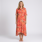 Women Floral Maxi Dress Long Sleeve Casual Holiday