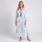 Women Floral Maxi Dress Long Sleeve Casual Holiday