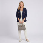 Women Tailored Blazer Double Breasted Structured Workwear Jacket