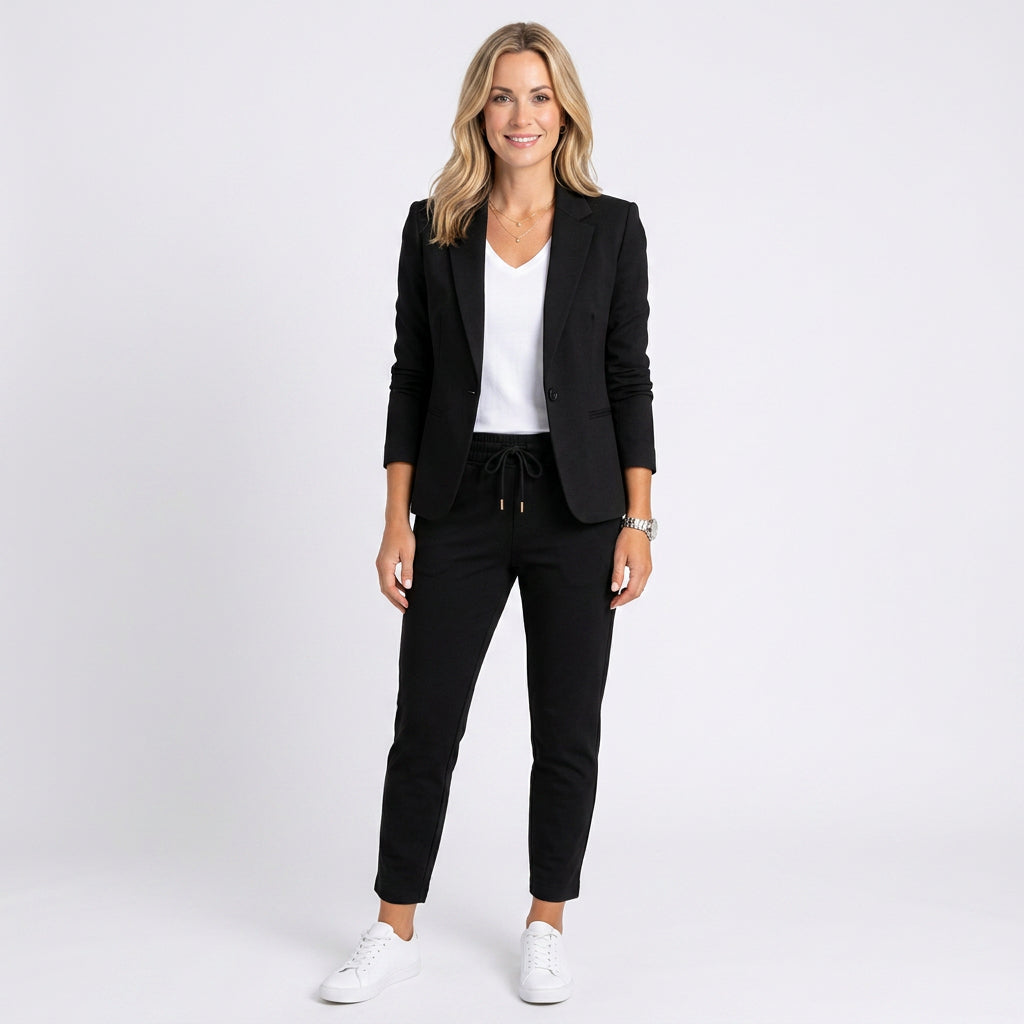Women’s Blazer and Trousers Set Tailored Relaxed Fit
