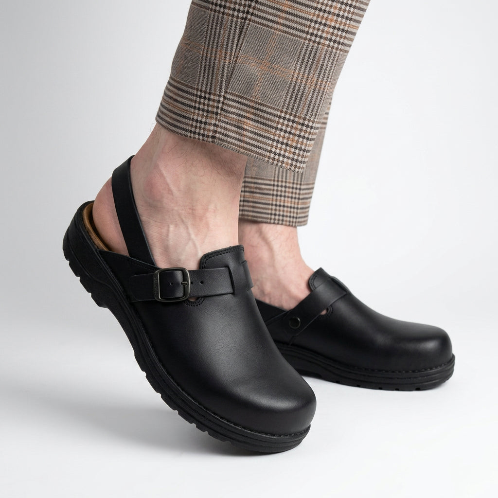 Men’s Buckle Strap Clogs