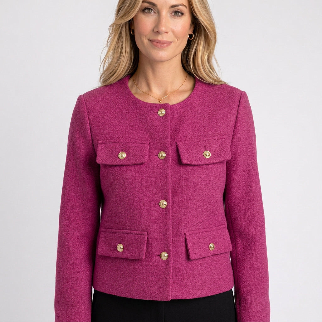 Women’s Button Front Cropped Jacket