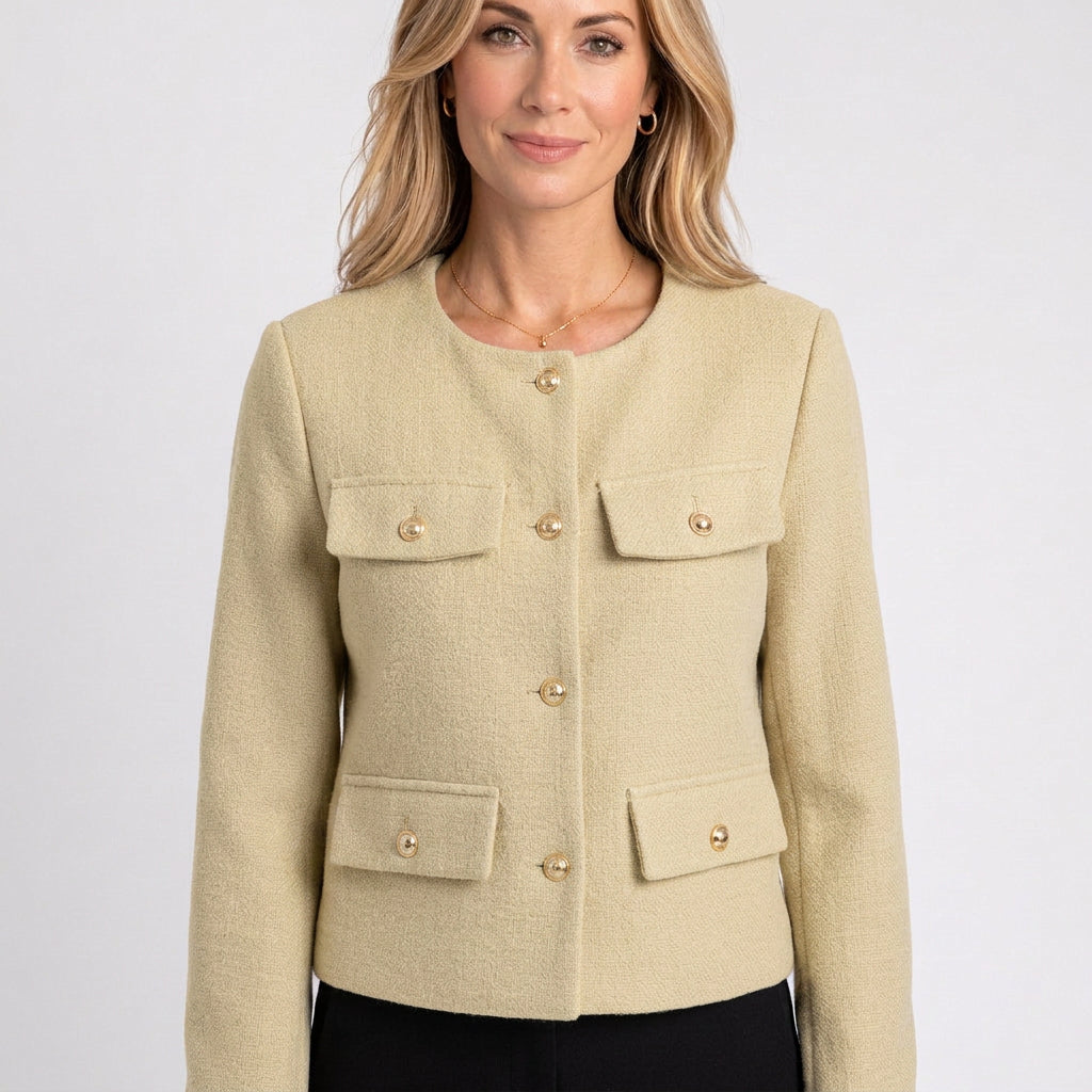 Women’s Button Front Cropped Jacket