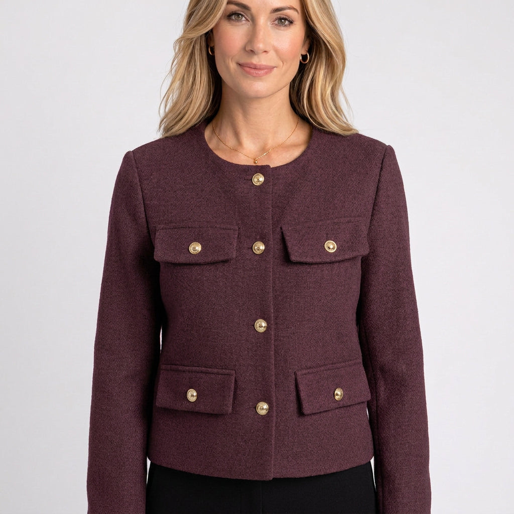 Women’s Button Front Cropped Jacket