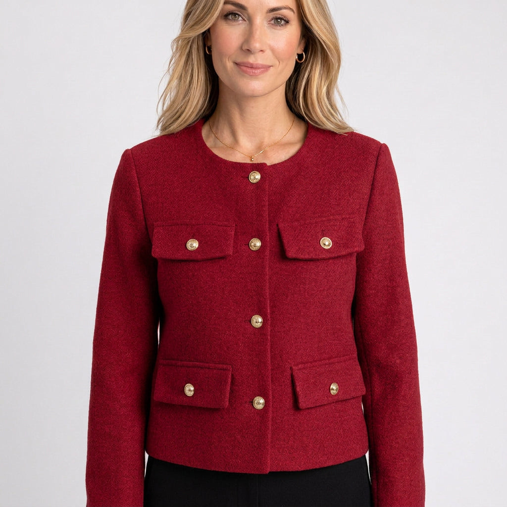 Women’s Button Front Cropped Jacket