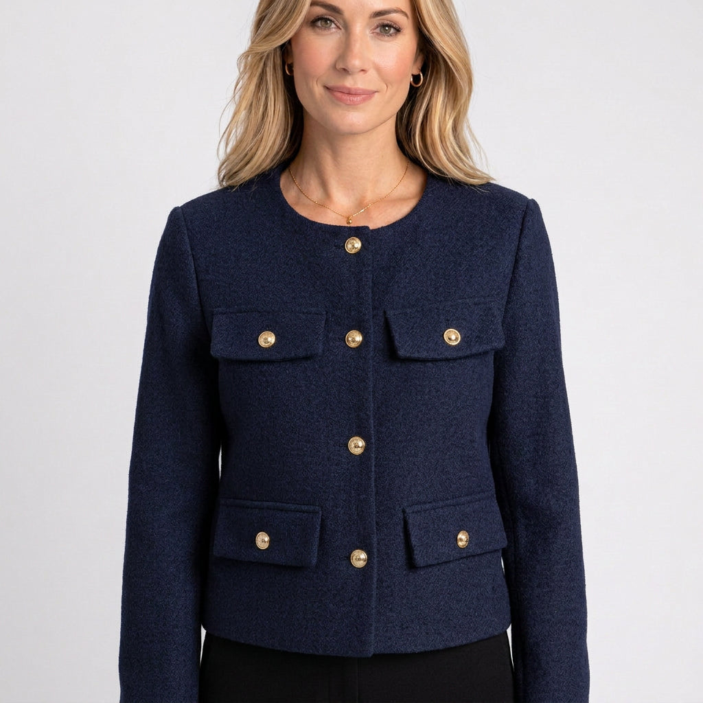 Women’s Button Front Cropped Jacket