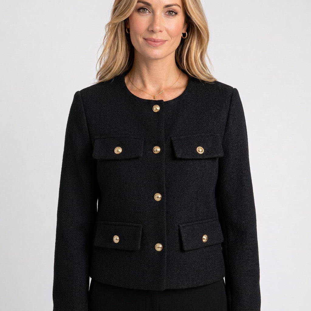 Women’s Button Front Cropped Jacket