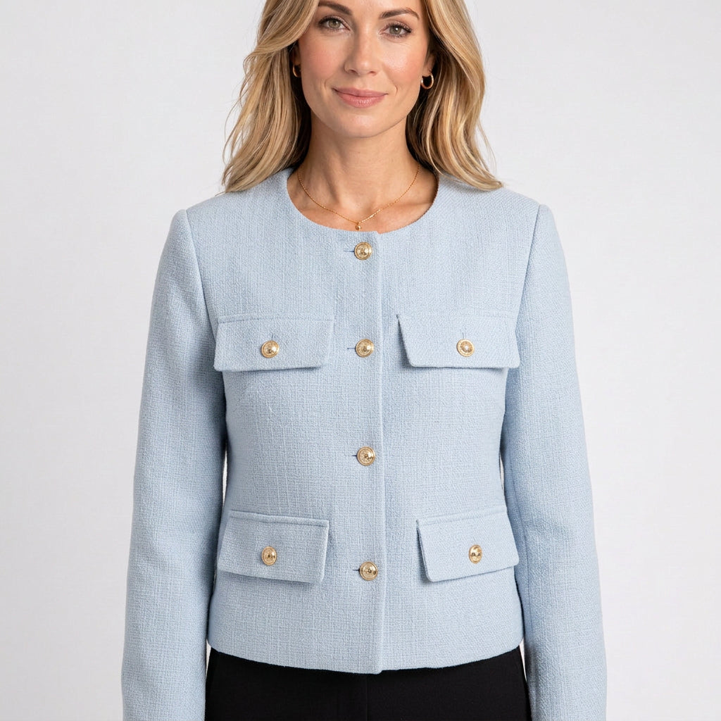Women’s Button Front Cropped Jacket