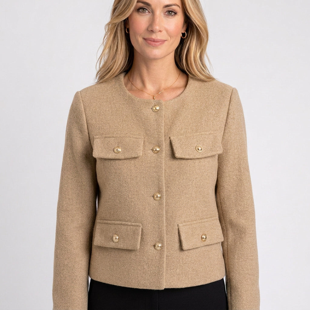 Women’s Button Front Cropped Jacket