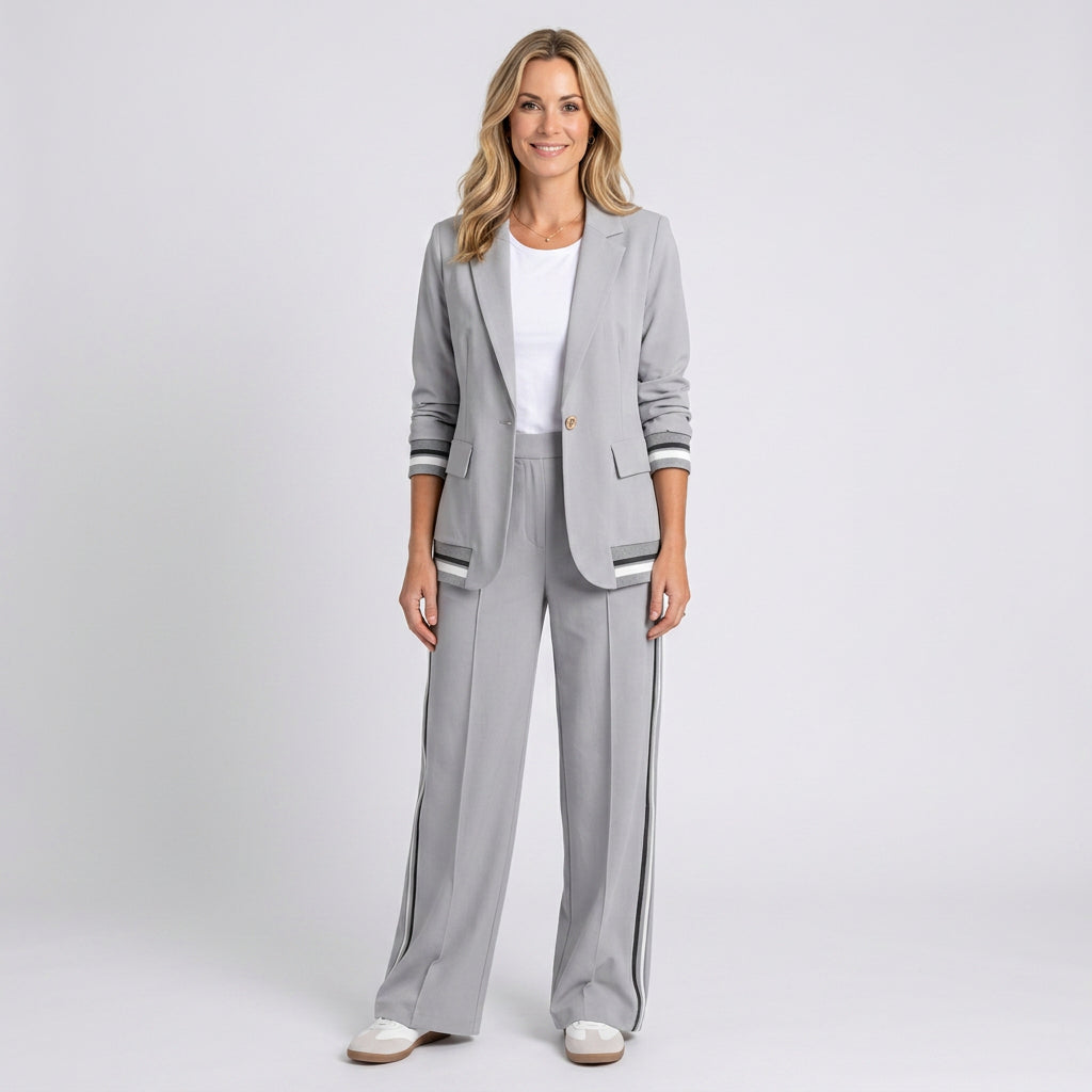Women’s Blazer and Wide Leg Trousers Set
