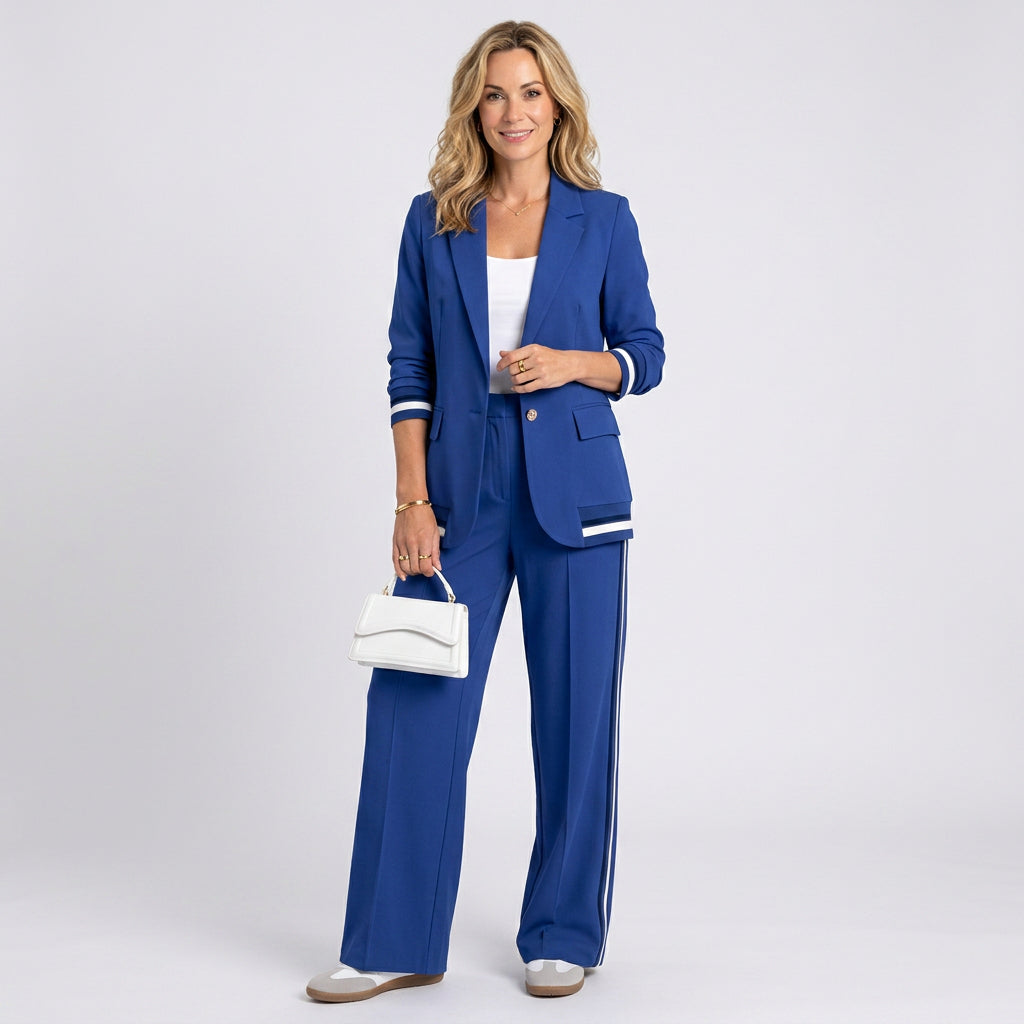 Women’s Blazer and Wide Leg Trousers Set