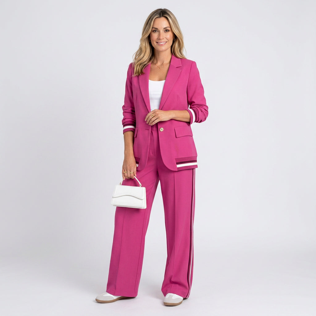 Women’s Blazer and Wide Leg Trousers Set